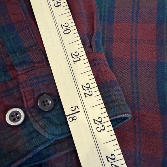 L.L. Bean Scotch Plaid Flannel Buchanan Traditional Red Green Blue Size Large - Picture 8 of 9